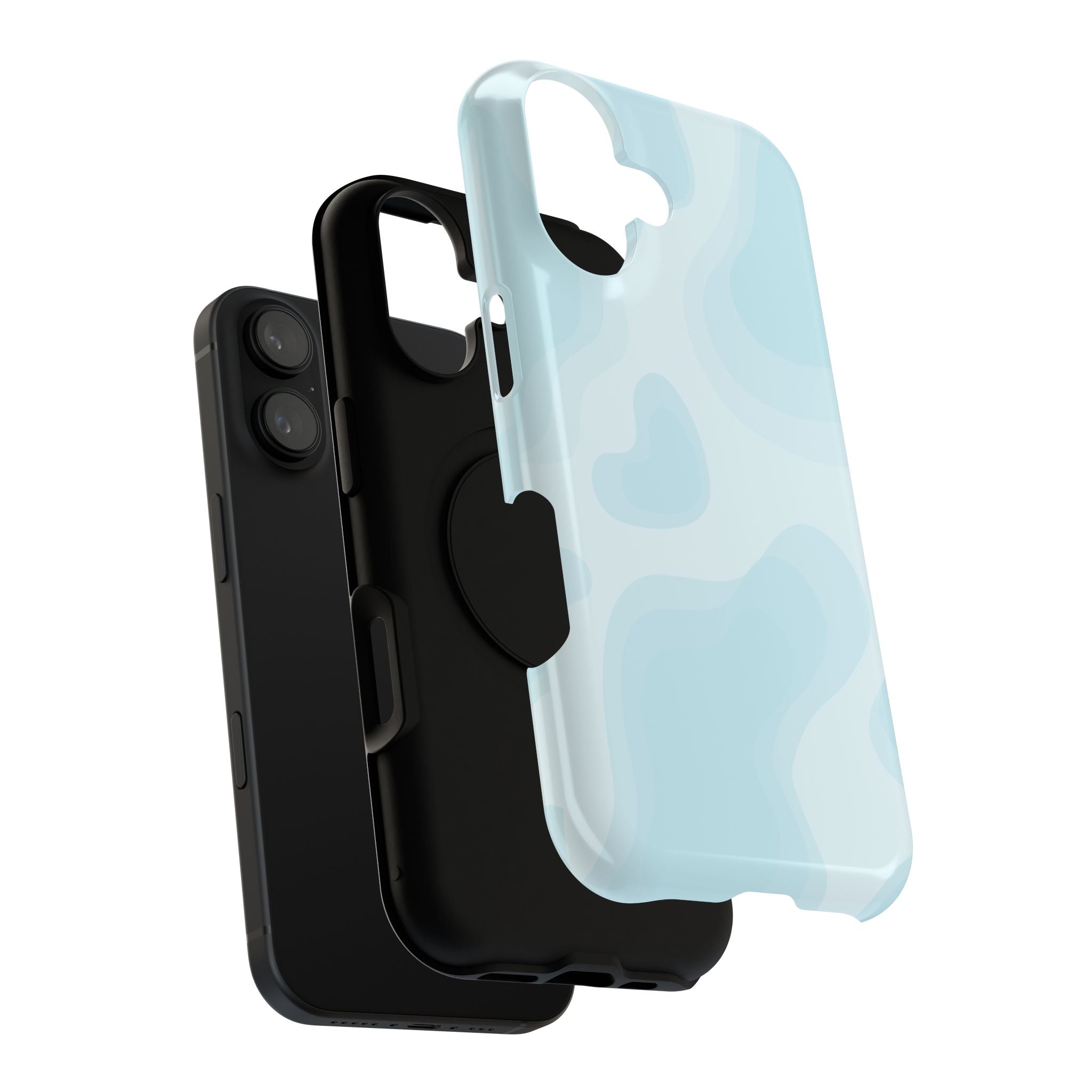 Pastel Blue Abstract Impact-Resistant Phone Case